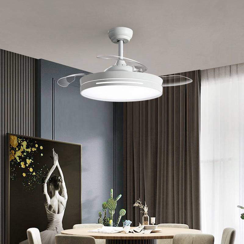 Homelist Invisible fan lamp light luxury ceiling fan lamp household integrated modern simple bedroom living room dining room electric fan hanging lamp - Homelist