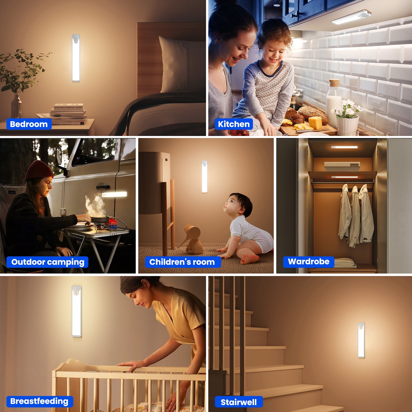 Homelist Smart wardrobe shoe cabinet cabinet light LED human body sensor light aisle porch small night light