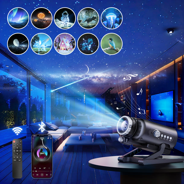 3D Galaxy Sleep Aid Projector | 60 Scenes | Bluetooth Music | Timer ...