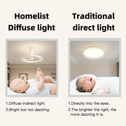 Homelist Full-spectrum eye-protection second-generation diffuse reflection mother and baby lamp, children's study room simple bedroom ceiling light fixture