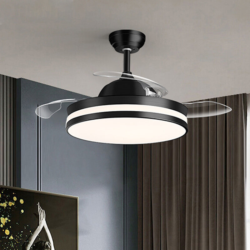 Invisible fan lamp light luxury ceiling fan lamp household integrated modern simple bedroom living room dining room electric fan hanging lamp - Homelist